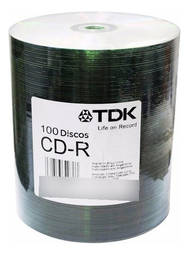 Cd-r Tdk Estampado Pack Por 100 Ud - Distribuidor Oficial