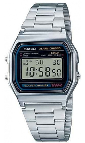 Relógio Casio Vintage A158wa-1df Digital Prata Original + Nf