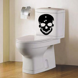 Adesivo Banheiro Vaso Sanitário Caixa Tampa Caveira 2