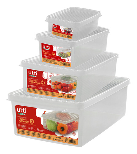 Organizador Mini+ P+ M+ G Salada Cozinha Geladeira Hortaliça