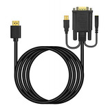 Riipoo Hdmi To Vga 6.5ft Hdmi To Vga Cable With Audio 3.5mm