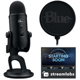 Microfono Usb Para Juegos Blue Yeti De Logitech + Filtro -01