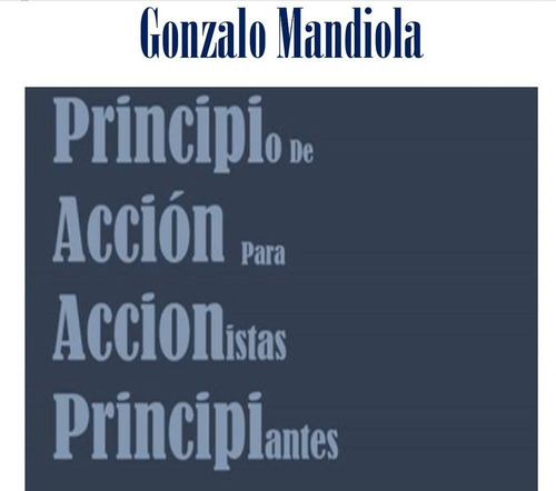 Libro  Principio De Acción Para Accionistas Principiantes 