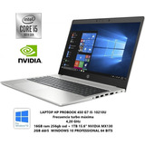 Hp Probook 450 G7 I5-10210u 16gb 256+1tb 15.6  Nvidia 2gb