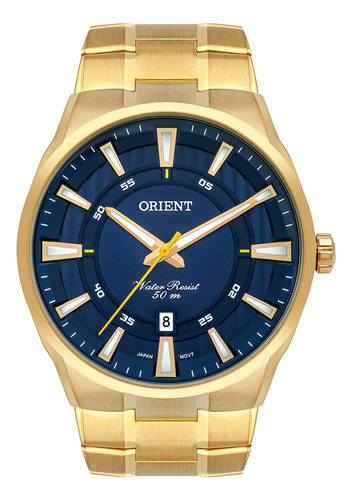 Relógio Orient Masculino Dourado Prova D'agua Mgss1191