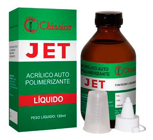 Resina Acrílica Autopolimerizante Jet Líquido 120ml Conserto