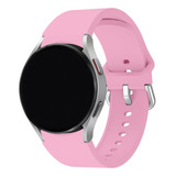 Pulseira Silicone Compatível Com Galaxy Watch 4 Sport Lisa Cor Rosa-chiclete