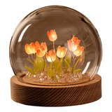 Lampara Tulipanes Decorativa Esfera Escritorio Mesita Noche 