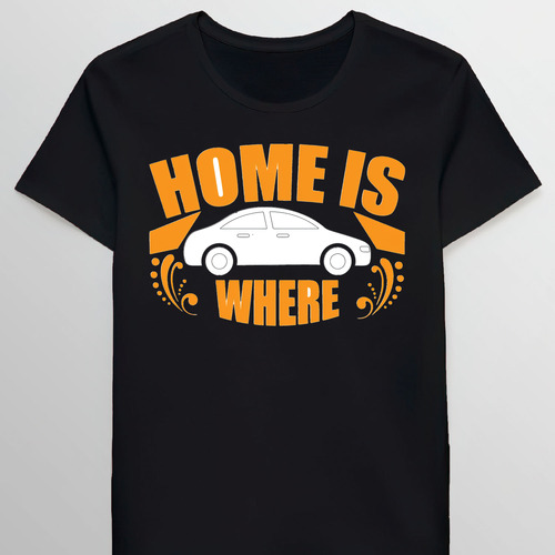 Remera Home Is Where You Park It Camping Quotes Gra Desi1066