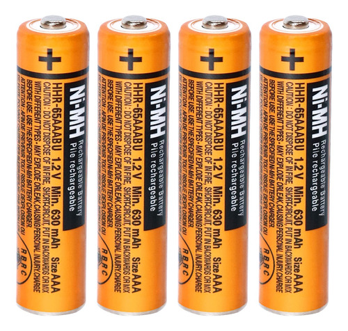 4 Baterias Hhr-65aaabu Recargables Para Telefono Panasonic