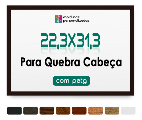 Moldura Quadro Quebra Cabeça 500 Peças 22,3x31,3 Cm Com Petg