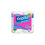 Papel Higienico Felpita Hoja Doble 30 Mts X 4 Rollos X Mayor