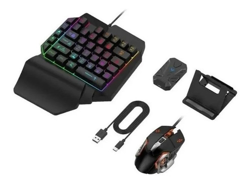 Combo Gamer Celular Bluetooth 4 In 1 Mobile Pack Mouse + Tec