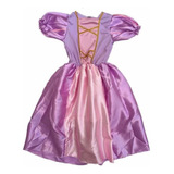 Vestido Princesa Rapunzel Lila Nena Increíble Personaje