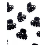 Pack X12 Mini Pinzas Pinche Tiburón Pulpo Negro Cabello