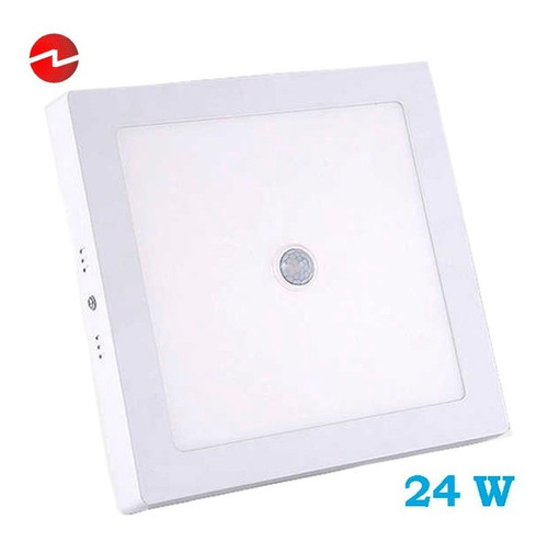 Foco Led Sensor Luz Y Movimiento Panel Interior Metalico