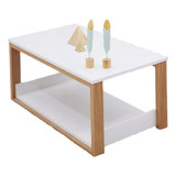 Mesa Ratona Moderna Centro Minimalista Nordica Living Blanca