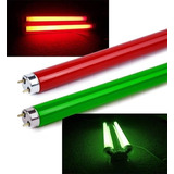 5 Lâmpada Color 40w Fluor Tubular 120cm (verde E Vermelha)