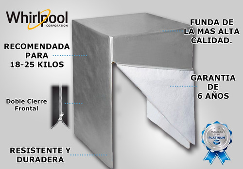 Forro Cubre Secadora LG Carga Frontal 22kg 130x76x70 F130