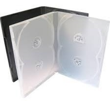 100 Estojo Dvd Quadruplo Videolar Transparente E Preto