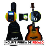 Guitarra Electroacustica Texas Ag10-lc5 Afinador Funda Dvd