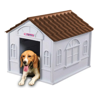 Casa Chica Para Perro Uso Exterior Elevada Color Café | Envío gratis