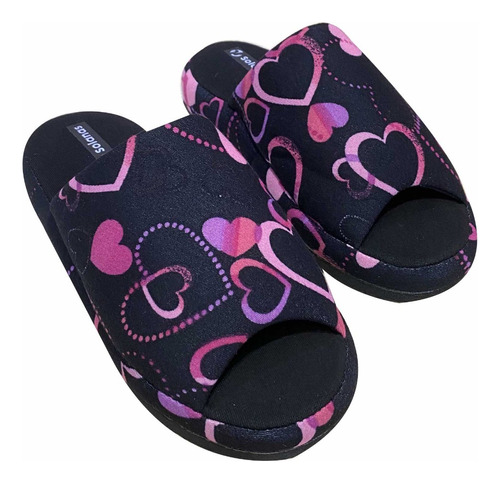 Pantuflas Pantuflon Chinelas Mujer Puntera Abierta Solanas 