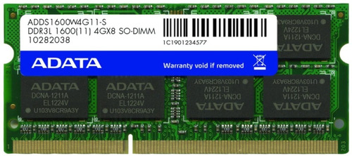 Memoria Ram Adata Pc3l 12800 - 4 Gb