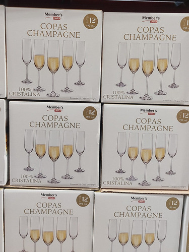 12 Copas De Champagne Cristalinas 190 Ml Copa Elegante Set