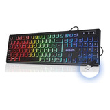 Teclado Gamer Slim Silencioso Led Rgb Abnt2 Usb Pc Português