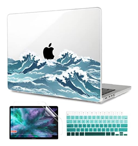 Funda Twolskoo Para Macbook Pro 14 M1 Pro/max +c/tec Waves