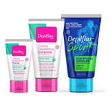 Kit Creme Depilatório Depilflax Facial Corporal Fem E Masc.