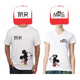 Camisetas Personalizadas Para Novios Familia + Gorras Pack 2