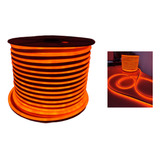 Mangueira Led Neon Laranja 25m 8mmx16mm 2835 Ip65 110/220v