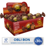 Display Bombon  Dulce Chocolate Con Granas Obli Bon Oblita 