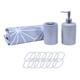 Set De 4 Piezas De Baño Gris