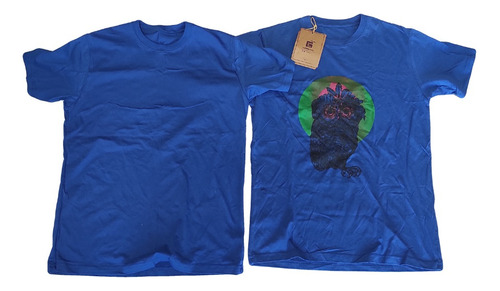 Combo Pack X2u Remeras Azules  100% Algodón Hombre Talle S