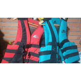 2 Chalecos Salvavidas Aquatic - Sky Rojo Azul - Adulto 120kg