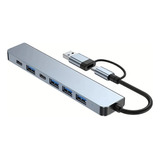 Doc Hub Adaptador Conversor Usb 7x1 7x2 Tipo C Pc Celular 