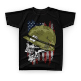 Camiseta Camisa Caveira Militar Skull Esqueleto Ossos - E43