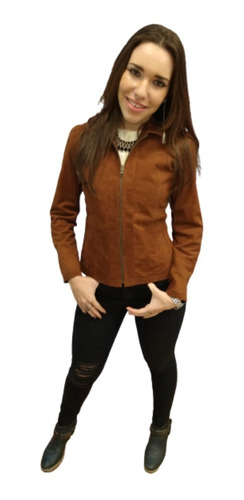 Campera Valentina Cuero Cierre Fabricantes Guns Leather