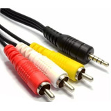 5 Cable Con Plug 3.5 Mm A 3 Rca Plug 1.8 Metros Exc. Calidad