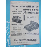 Propaganda Vintage. Marchant Calculadora. Duas Maravilhas De