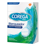 Corega Tabs Blanqueador 30 Tabletas Limpia Protesis Dental