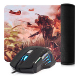 Mouse Gamer Ergonômico Led Rgb Usb Com Fio Ps3 Ps4 Ps5 Xbox