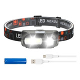 Linterna Minero Vincha Led Doble Led Cob Cree Recarga A