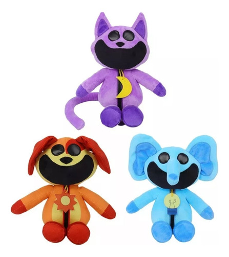 Catnap Peluche X3 Morado Animales Smiling Critters Colección