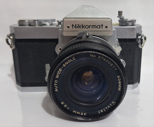 Antiga Camera Nikkormat Nikon Vivitar 35mm Maquina Foto