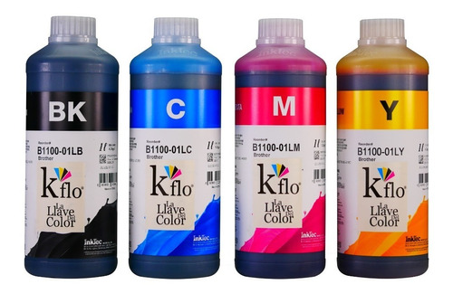 Kit 4 Litros De Tinta Marca Inktec Para Brother