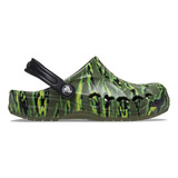 Zuecos Crocs Baya Seasonal Printed Unisex Infantil Verde